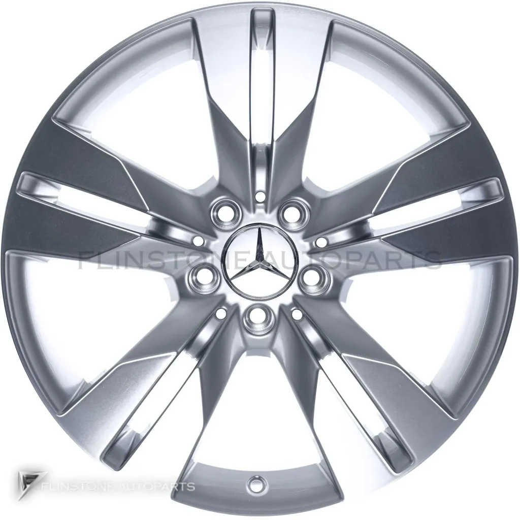 ล้อแท้นำเข้า Mercedes-Benz 5 Twin Spoke ขอบ 18 นิ้ว รุ่น 219-18 สี Titanium Silver with High Sheen