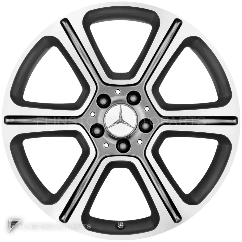 ล้อแท้นำเข้า Mercedes-Benz 6 Spoke ขอบ 19 นิ้ว รุ่น 205-19 สี Himalaya Grey with High Sheen