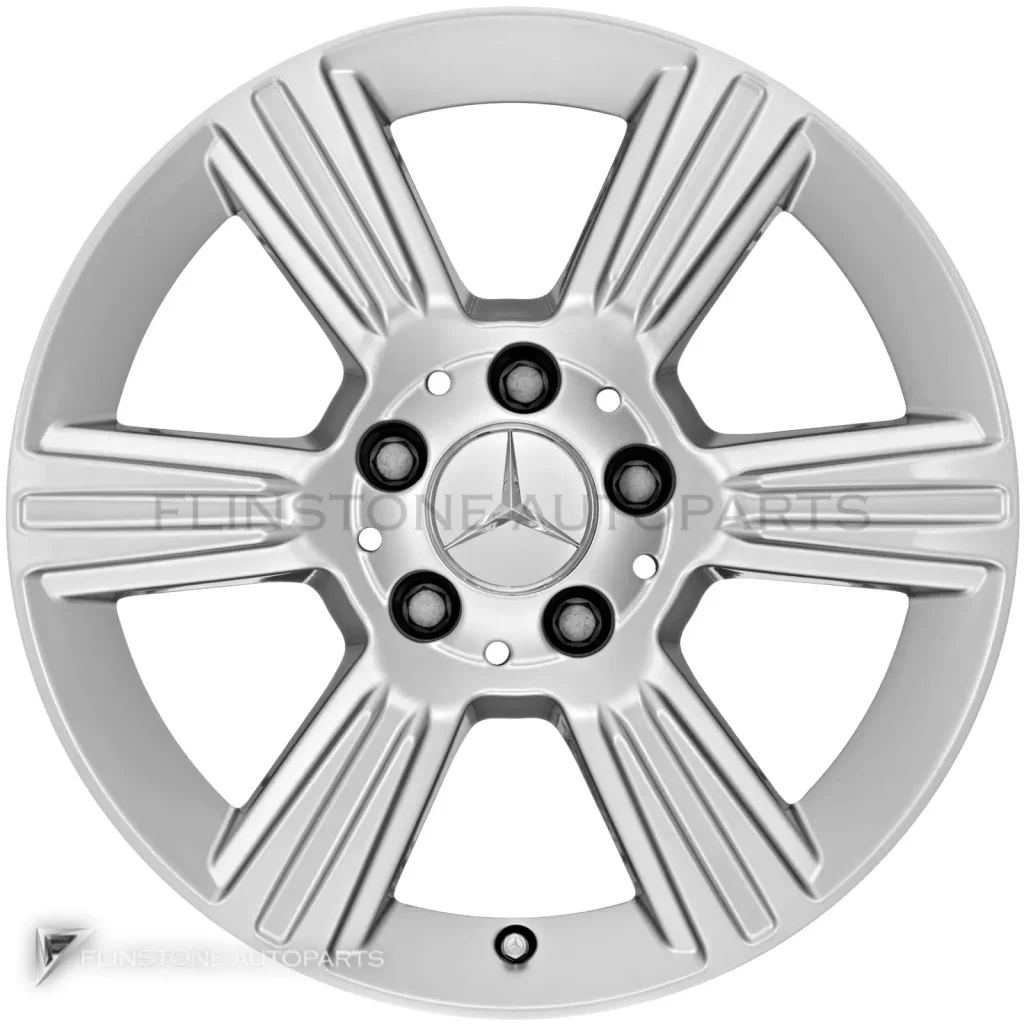 ล้อแท้นำเข้า Mercedes-Benz 6 Spoke ขอบ 16 นิ้ว รุ่น 172-16 สี Titanium Silver