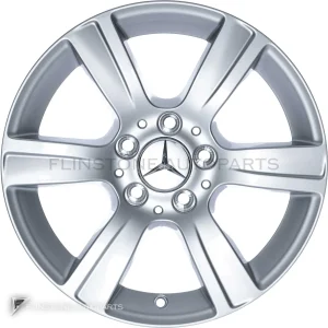 ล้อแท้ Mercedes-Benz 6 Spoke ขอบ 16 นิ้ว รุ่น 212-16 สี Titanium Silver