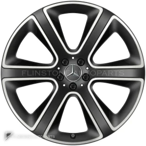 ล้อแท้ Mercedes-Benz 6 Spoke ขอบ 22 นิ้ว รุ่น 167-22 สี Matt Black with High Sheen