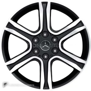 ล้อแท้ Mercedes-Benz 6 Twin Spoke ขอบ 17 นิ้ว รุ่น 470-17 สี Black with High Sheen