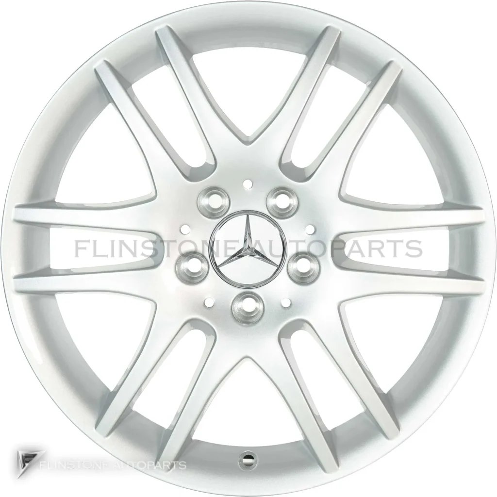 ล้อแท้นำเข้า Mercedes-Benz 6 Twin Spoke ขอบ 17 นิ้ว รุ่น 171-17 สี Titanium Silver