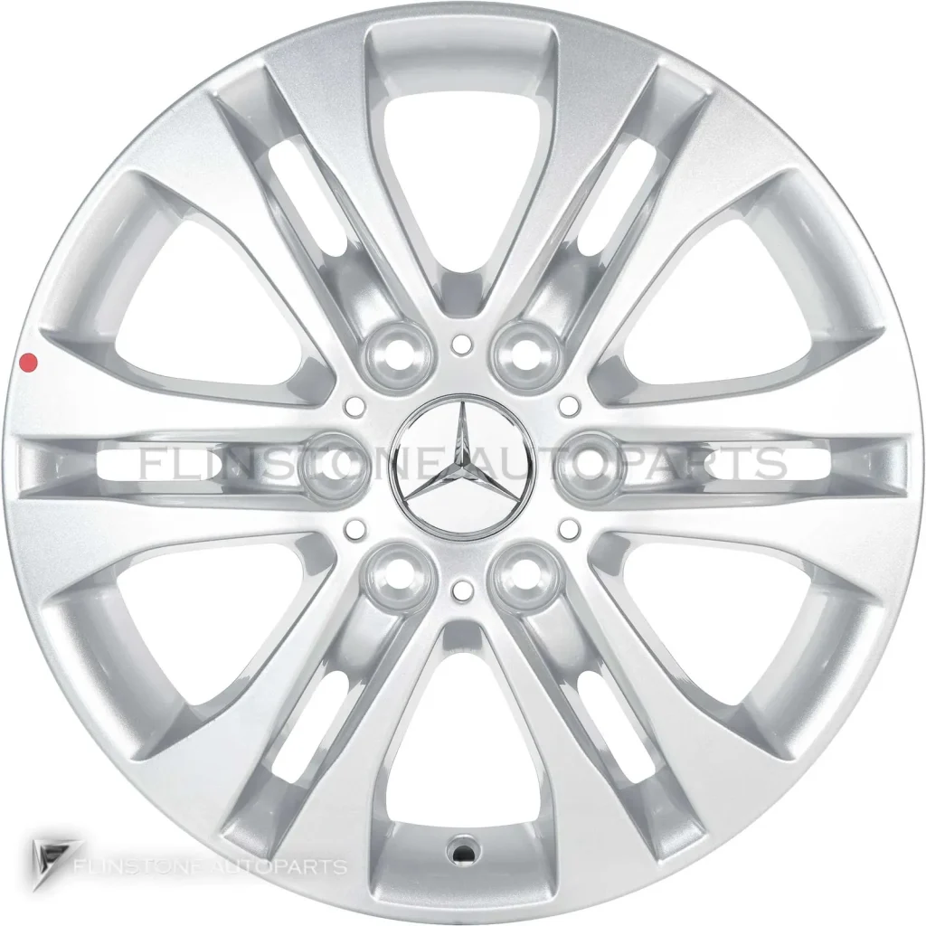 ล้อแท้นำเข้า Mercedes-Benz 6 Twin Spoke ขอบ 17 นิ้ว รุ่น 907-17 สี Vanadium Silver