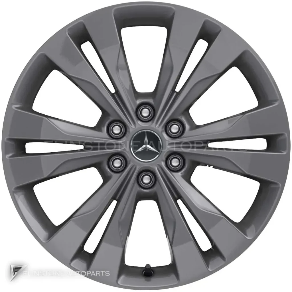 ล้อแท้นำเข้า Mercedes-Benz 6 Twin Spoke ขอบ 18 นิ้ว รุ่น 470-18 สี Himalaya Grey