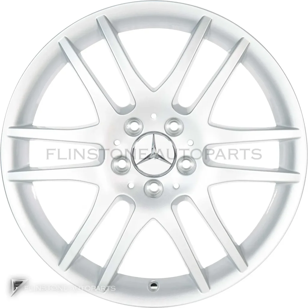ล้อแท้นำเข้า Mercedes-Benz 6 Twin Spoke ขอบ 18 นิ้ว รุ่น 171-18 สี Titanium Silver