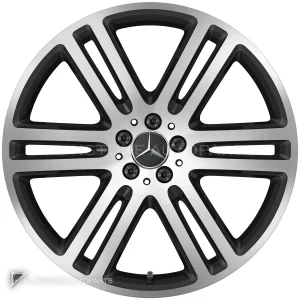 ล้อแท้ Mercedes-Benz 6 Twin Spoke ขอบ 21 นิ้ว รุ่น 167-21 สี Matt Black with High Sheen