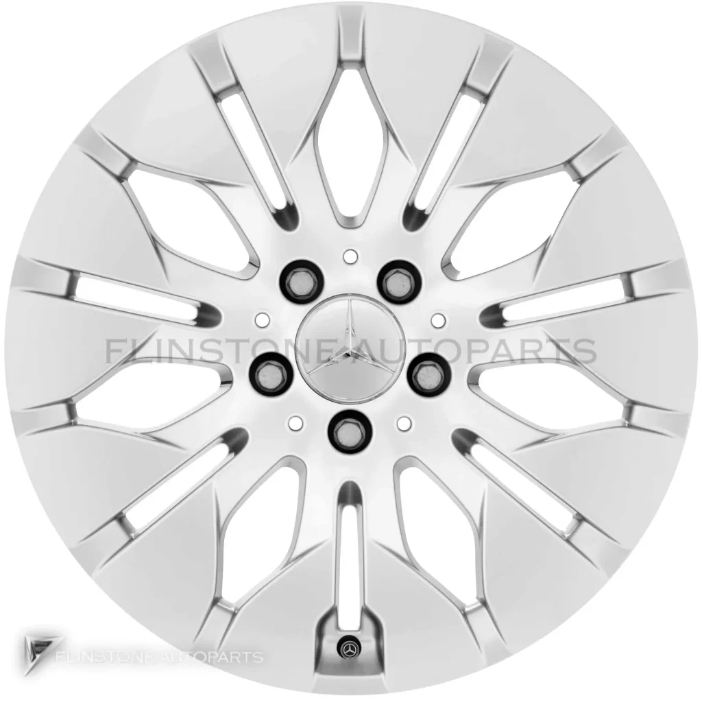 ล้อแท้นำเข้า Mercedes-Benz 7 Double Spoke ขอบ 17 นิ้ว รุ่น 166-17 สี Titanium Silver
