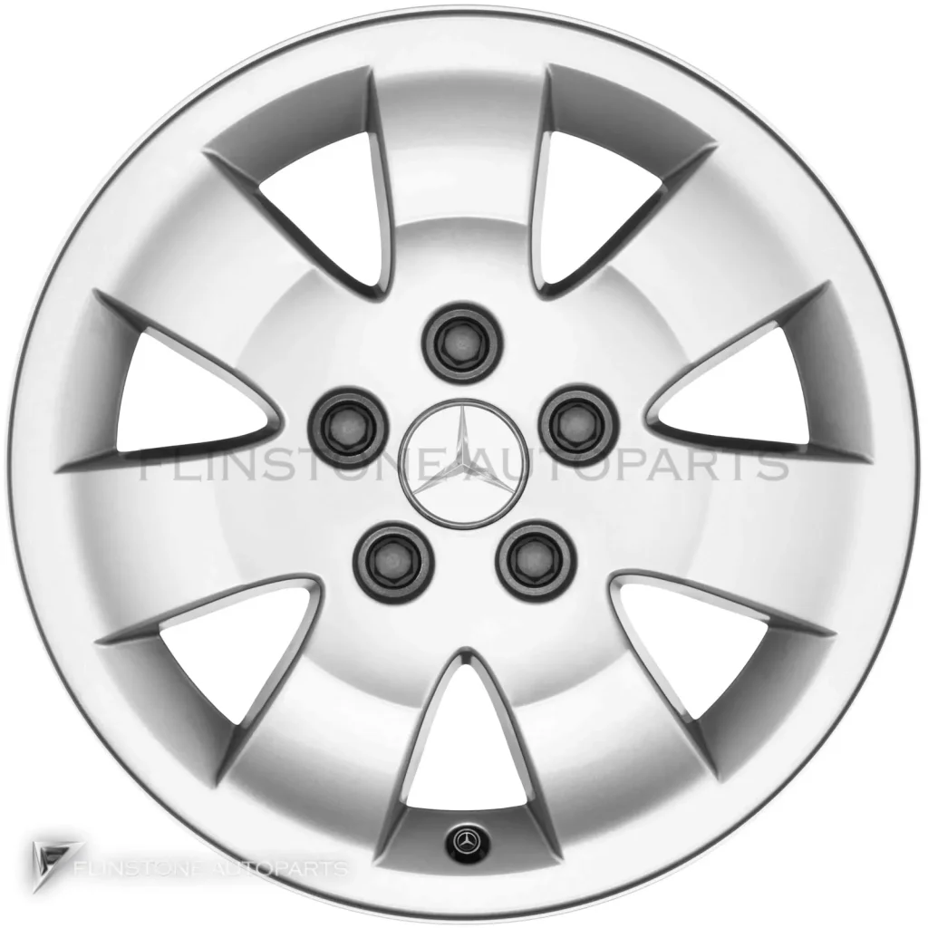 ล้อแท้นำเข้า Mercedes-Benz 7 Spoke ขอบ 15 นิ้ว รุ่น 415-15 สี Standard Silver