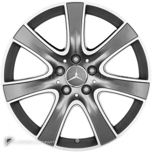ล้อแท้ Mercedes-Benz 7 Spoke ขอบ 18 นิ้ว รุ่น 222-18 สี Himalaya Grey with High Sheen