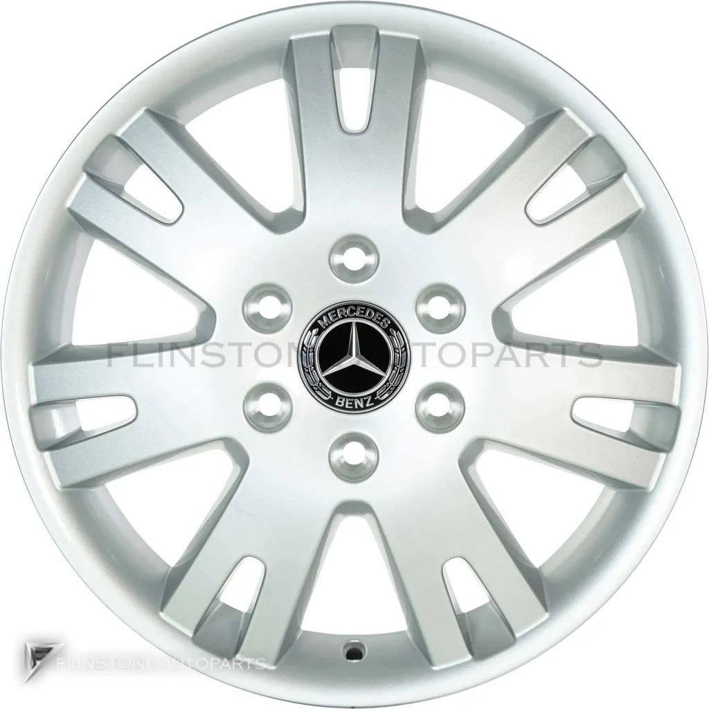 ล้อแท้นำเข้า Mercedes-Benz 7 Twin Spoke ขอบ 17 นิ้ว รุ่น 906-17 สี Titanium Silver