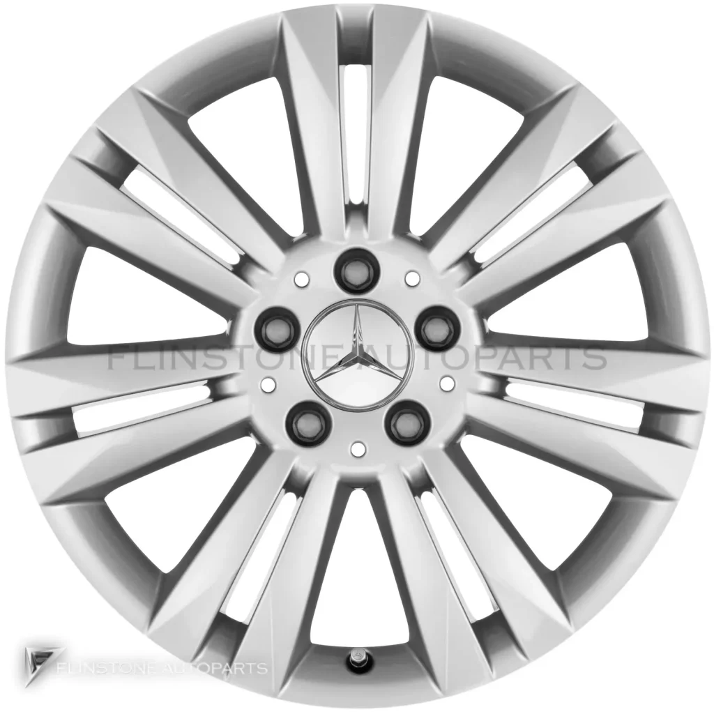ล้อแท้นำเข้า Mercedes-Benz 7 Twin Spoke ขอบ 17 นิ้ว รุ่น 246-17 สี Titanium Silver
