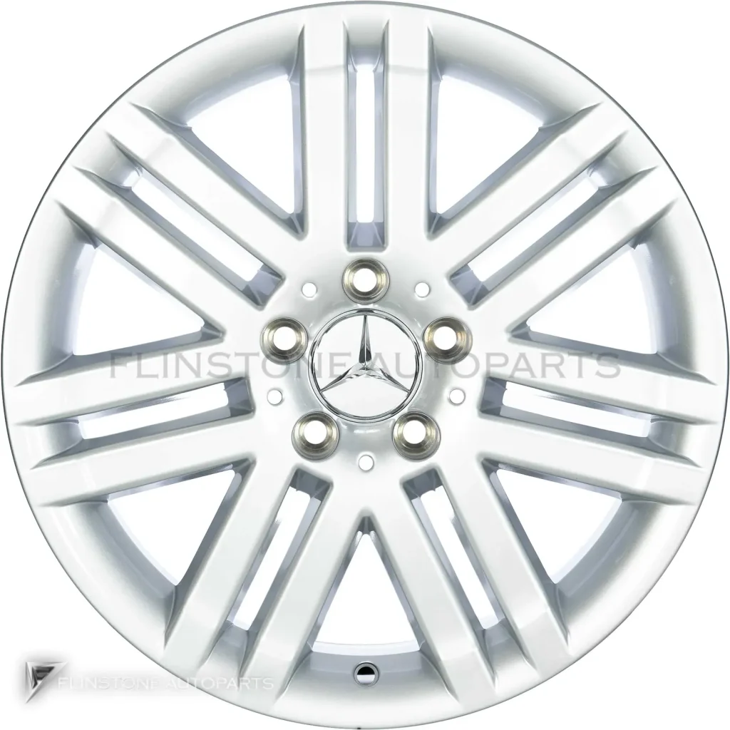 ล้อแท้นำเข้า Mercedes-Benz 7 Twin Spoke ขอบ 17 นิ้ว รุ่น 204-17 สี Titanium Silver