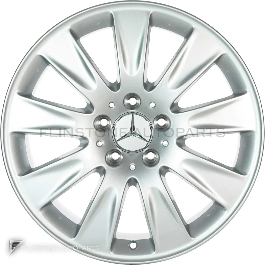 ล้อแท้นำเข้า Mercedes-Benz 9 Spoke ขอบ 17 นิ้ว รุ่น 209-17 สี Titanium Silver