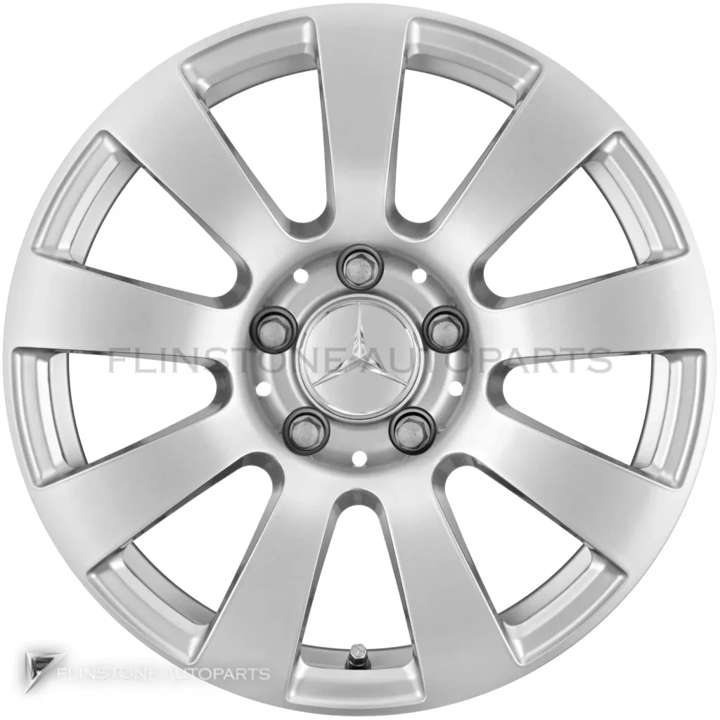 ล้อแท้นำเข้า Mercedes-Benz 9 Spoke ขอบ 16 นิ้ว รุ่น 212-16 สี Titanium Silver