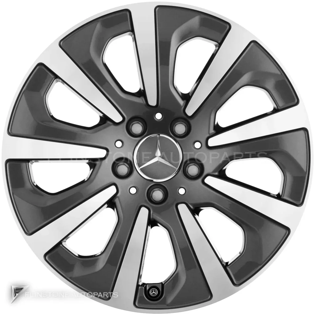 ล้อแท้นำเข้า Mercedes-Benz 9 Spoke ขอบ 17 นิ้ว รุ่น 222-17 สี Tremolite Metallic with High Sheen