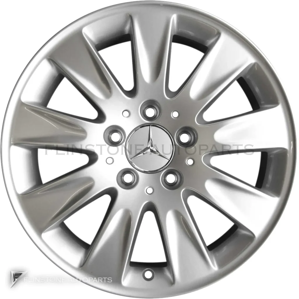 ล้อแท้นำเข้า Mercedes-Benz 9 Spoke ขอบ 16 นิ้ว รุ่น 209-16 สี Titanium Silver