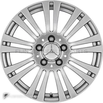 ล้อแท้นำเข้า Mercedes-Benz 9 Twin Spoke ขอบ 17 นิ้ว รุ่น 207-17 สี Titanium Silver