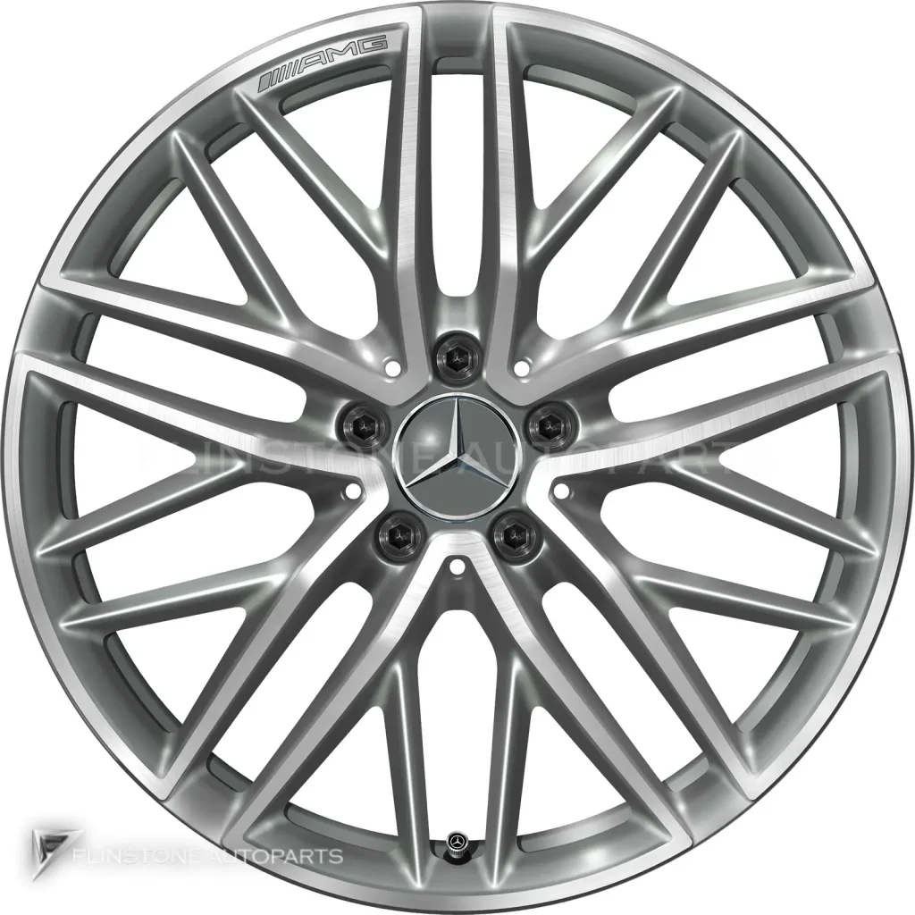 ล้อแท้นำเข้า Mercedes-Benz Cross Spoke ขอบ 19 นิ้ว รุ่น 206-19 สี Himalaya Grey with High Sheen