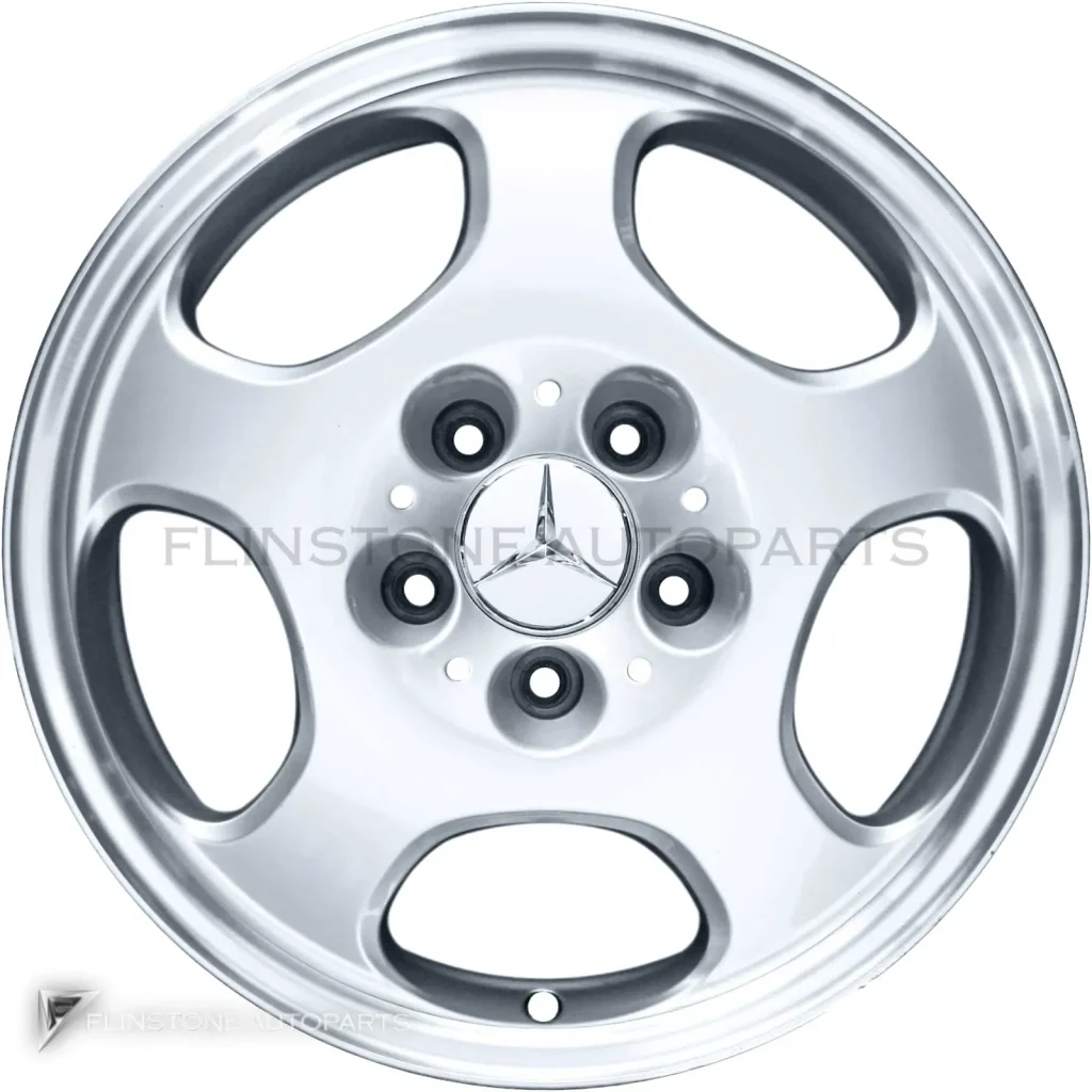 ล้อแท้นำเข้า Mercedes-Benz Mekab ขอบ 16 นิ้ว รุ่น 210-16 สี Standard Silver with High Sheen Rim Edge