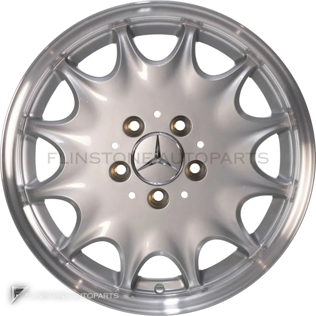 ล้อแท้นำเข้า Mercedes-Benz Monkar ขอบ 16 นิ้ว รุ่น 129-16 สี Standard Silver with High Sheen Rim Edge
