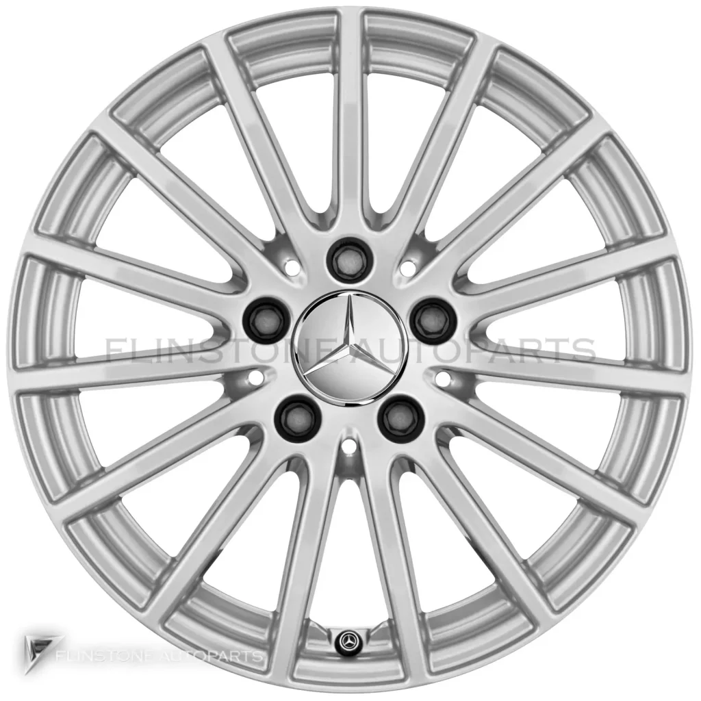 ล้อแท้นำเข้า Mercedes-Benz Multispoke ขอบ 16 นิ้ว รุ่น 205-16 สี Vanadium Silver