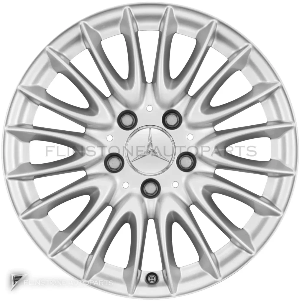 ล้อแท้นำเข้า Mercedes-Benz Multispoke ขอบ 16 นิ้ว รุ่น 204-16 สี Titanium Silver