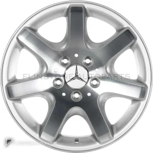 ล้อแท้ Mercedes-Benz Pictor ขอบ 16 นิ้ว รุ่น 170-16 สี Standard Silver with High Sheen Rim Edge