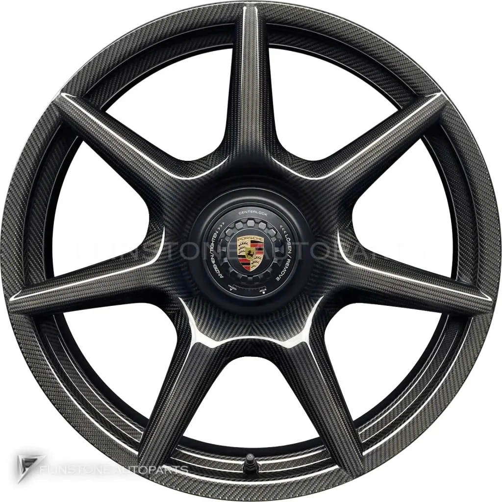 ล้อแท้นำเข้า Porsche 911 Turbo CFRP ขอบ 20 นิ้ว สี Carbon Gloss Black