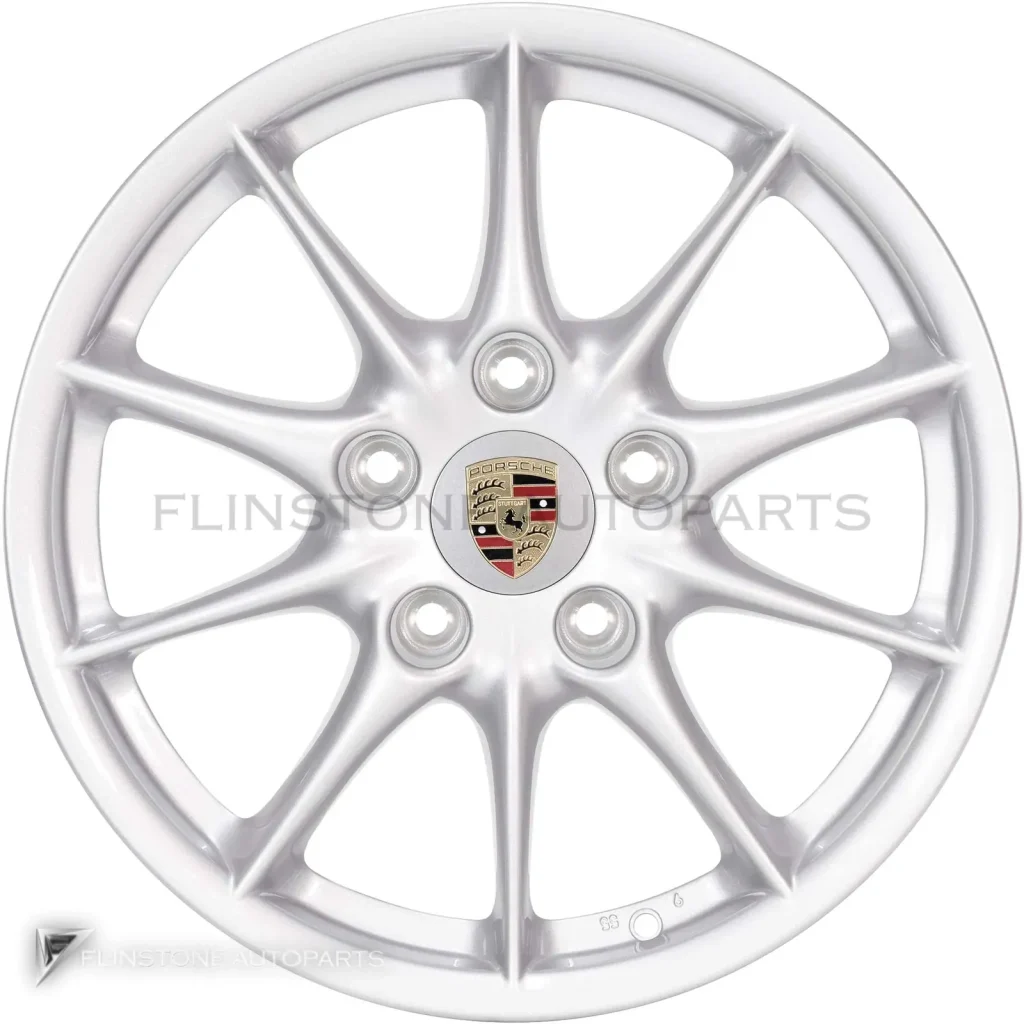 ล้อแท้นำเข้า Porsche Carrera II 10 Spoke ขอบ 17 นิ้ว รุ่น v2 สี Sterling Silver