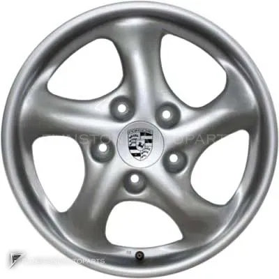 ล้อแท้นำเข้า Porsche Carrera ขอบ 17 นิ้ว สี Sterling Silver