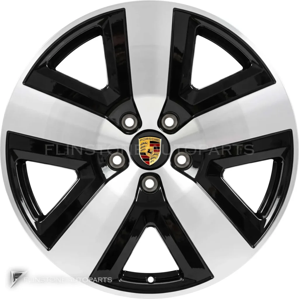 ล้อแท้นำเข้า Porsche Cayenne Aero Design ขอบ 20 นิ้ว รุ่น 20 สี Gloss Black with Bright Turned