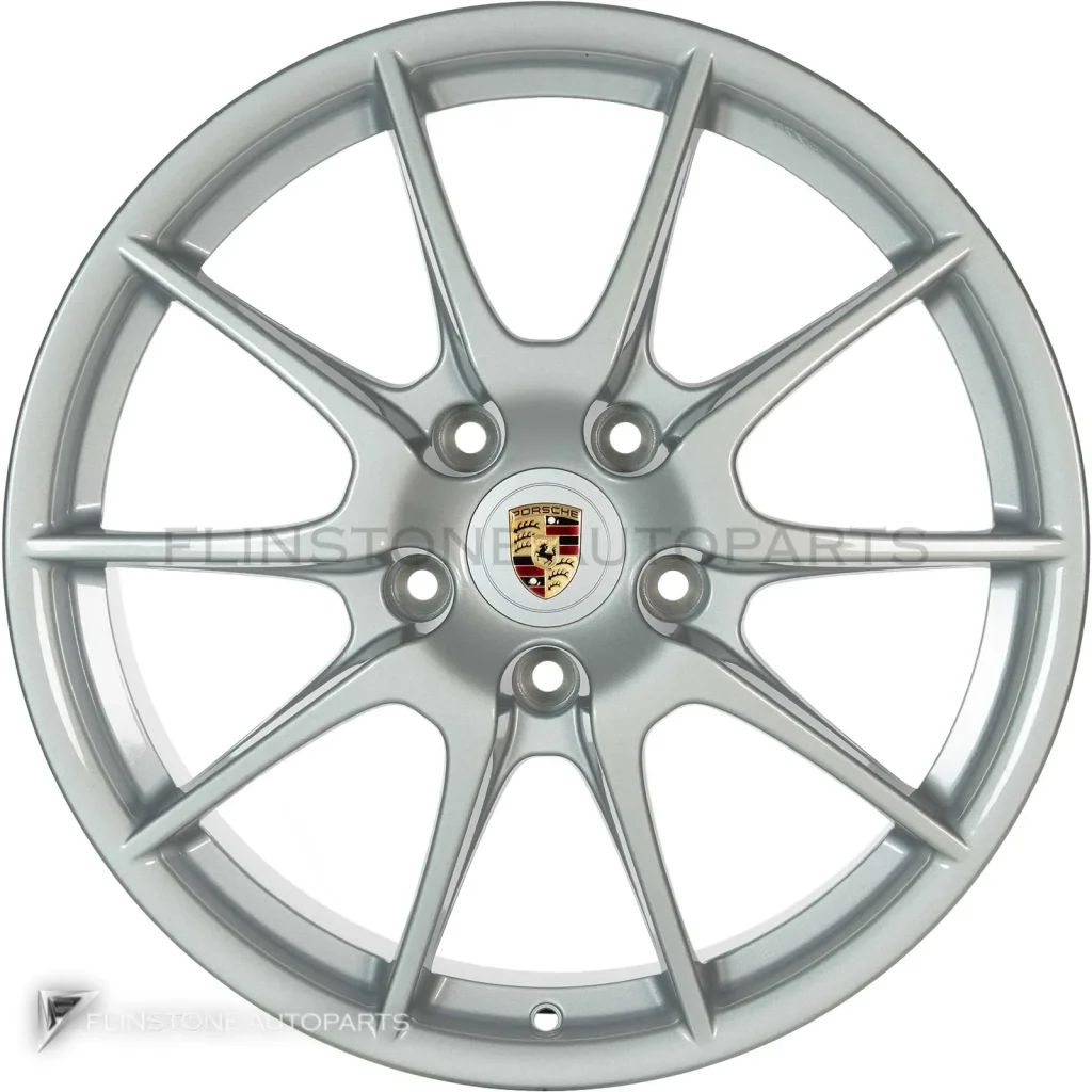ล้อแท้นำเข้า Porsche RS Spyder Design ขอบ 19 นิ้ว รุ่น 987 สี Sterling Silver