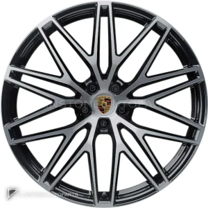 Genuine Wheels Porsche RS Spyder Design trim 21 inch model 95B Colour Gloss Black with Bright Turned
