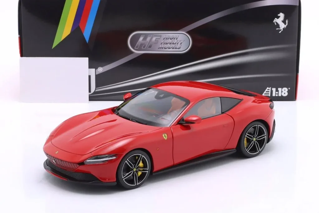 โมเดลรถ 1:18 Ferrari Roma ปี 2019 สีคอร์ซ่าแดง Polistil 18FE02040-WB