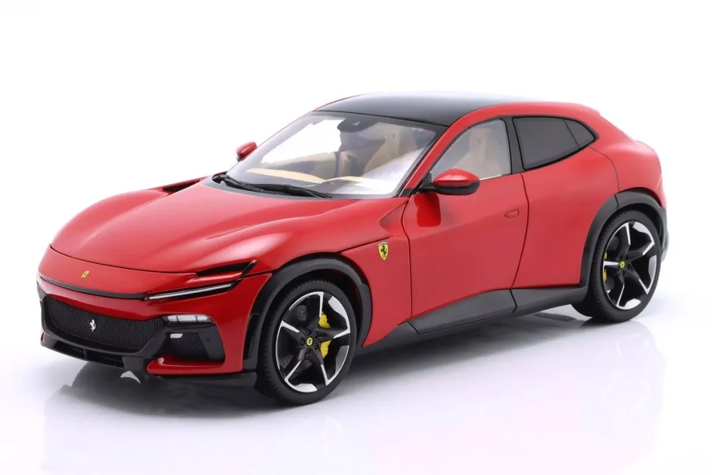 โมเดลรถ 1:18 Ferrari Purosangue ปี 2022 สีคอร์ซ่าแดง / Innenausstattung เบจ Polistil