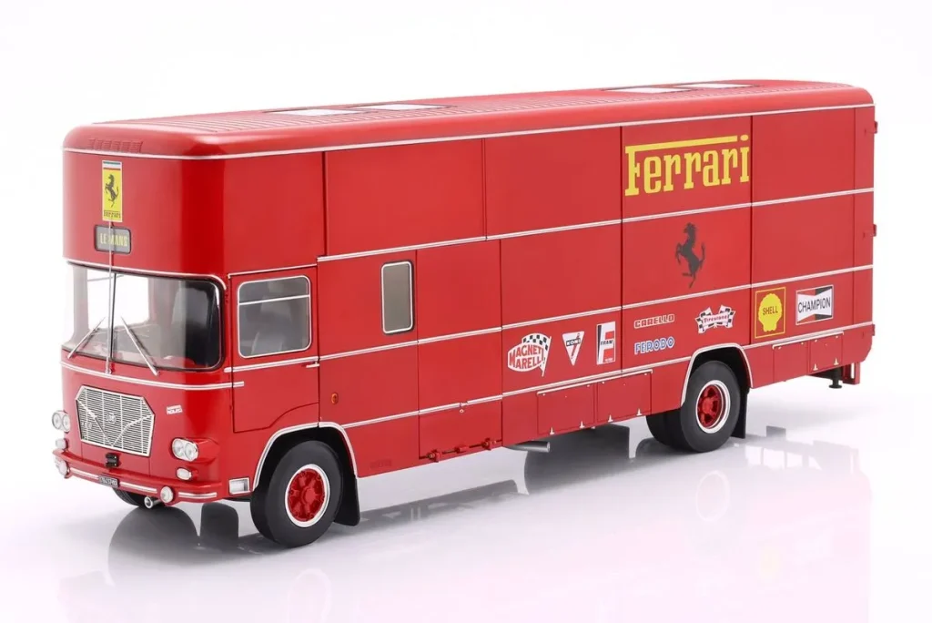 车型 1:18 OM Fiat 150 Rolfo Scuderia Ferrari Renntransporter der 70er Jahre OM Fiat 150 Rolfo Renntransporter 年 1967 红色 WERK83