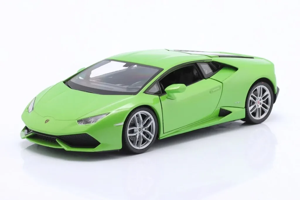 โมเดลรถ 1:24 Lamborghini Huracan LP610-4 ปี 2015 สีเขียวเมทัลลิก Welly