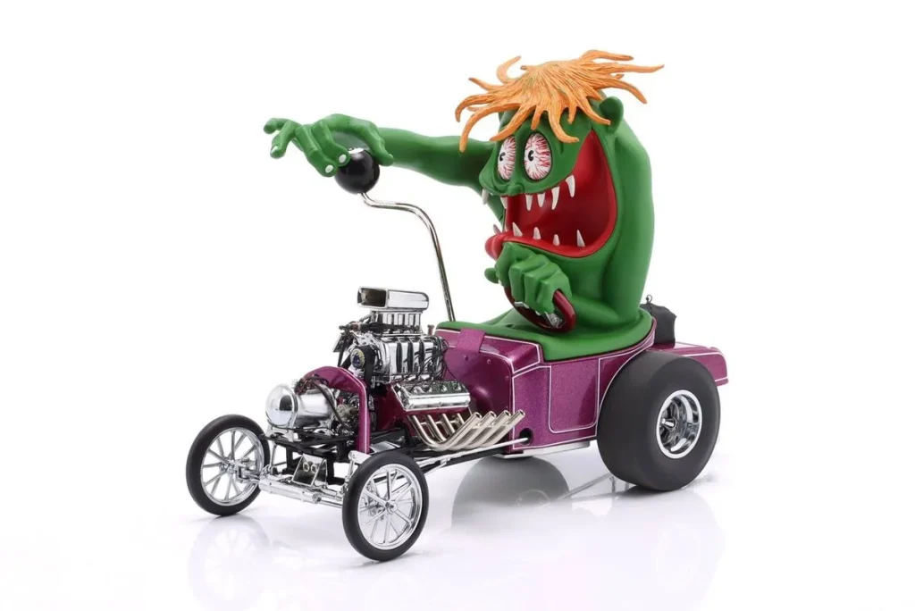 โมเดลรถ 1:18 Rat Fink T-Bucket / รวม ฟิกเกอร์ สีม่วง / เขียว GMP
