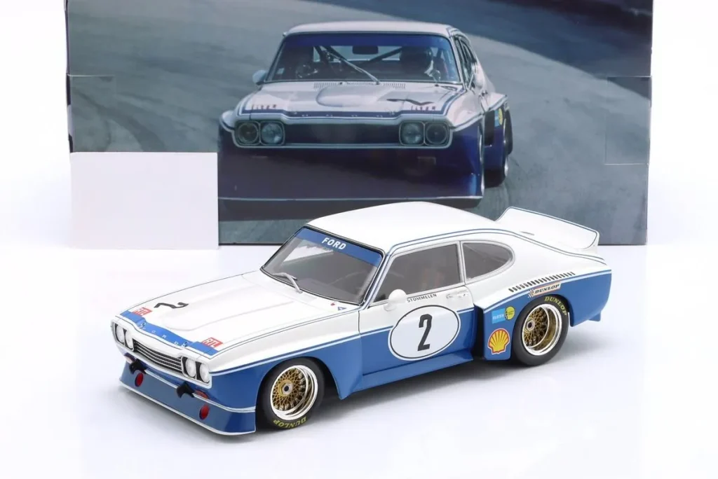 โมเดลรถ 1:18 Ford Capri RS 3100 #2 Rolf Stommelen ผู้ชนะ DRM Nürburgring (Eifelrennen) ปี 1974 WERK83
