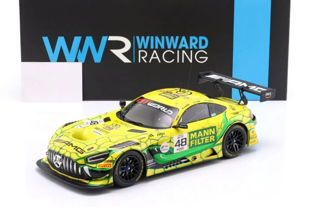 โมเดลรถ 1:18 Mercedes-AMG GT3 #48 Lucas Auer, Matteo Cairoli, Maro Engel อันดับ 10 24h Spa ปี 2025 Ixo