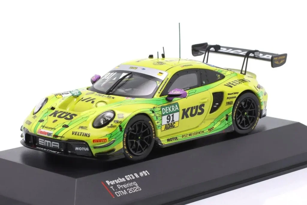 车型 1:43 Porsche 911 GT3 R #91 “Grello” Thomas Preining DTM 年 2025 Ixo
