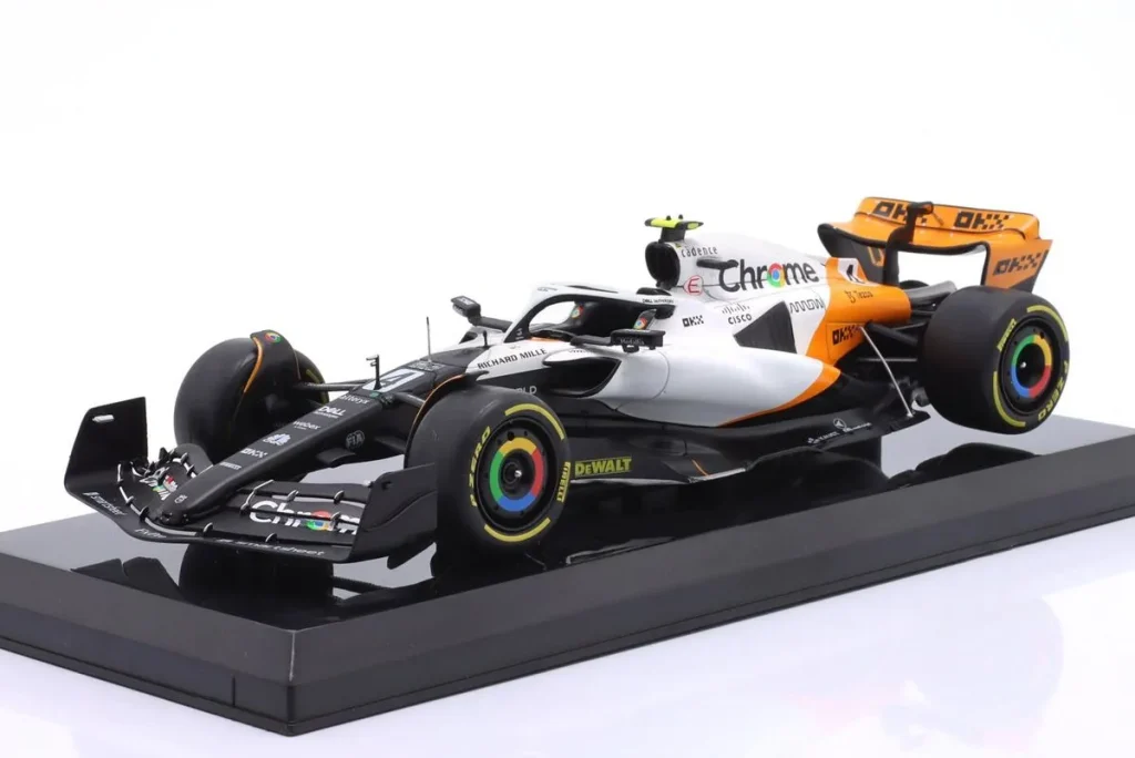 โมเดลรถ 1:24 McLaren MCL60 #4 Lando Norris อันดับ 9 Monaco GP ฟอร์มูล่าวัน ปี 2023 Premium Collectibles