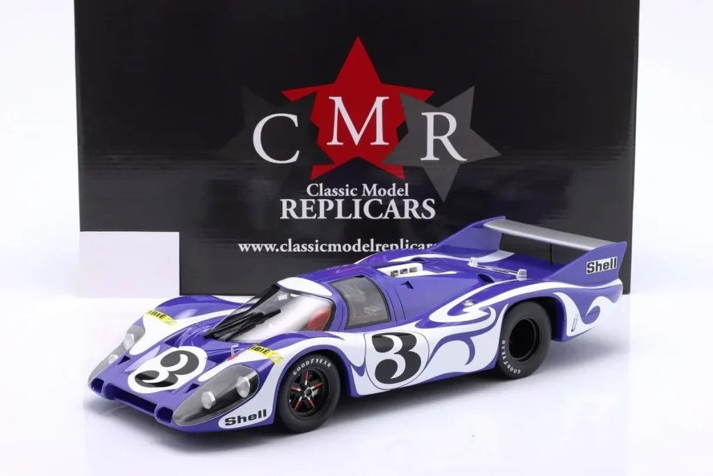 โมเดลรถ 1:12 Porsche 917 Long Tail #3 Gerard Larrousse, Willi Kauhsen Training 24h LeMans ปี 1970 CMR