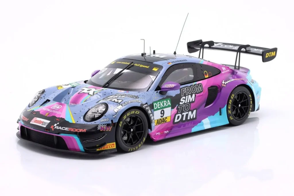 โมเดลรถ 1:18 Porsche 911 (992) GT3 R #9 Tim Heinemann DTM ปี 2023 Ixo