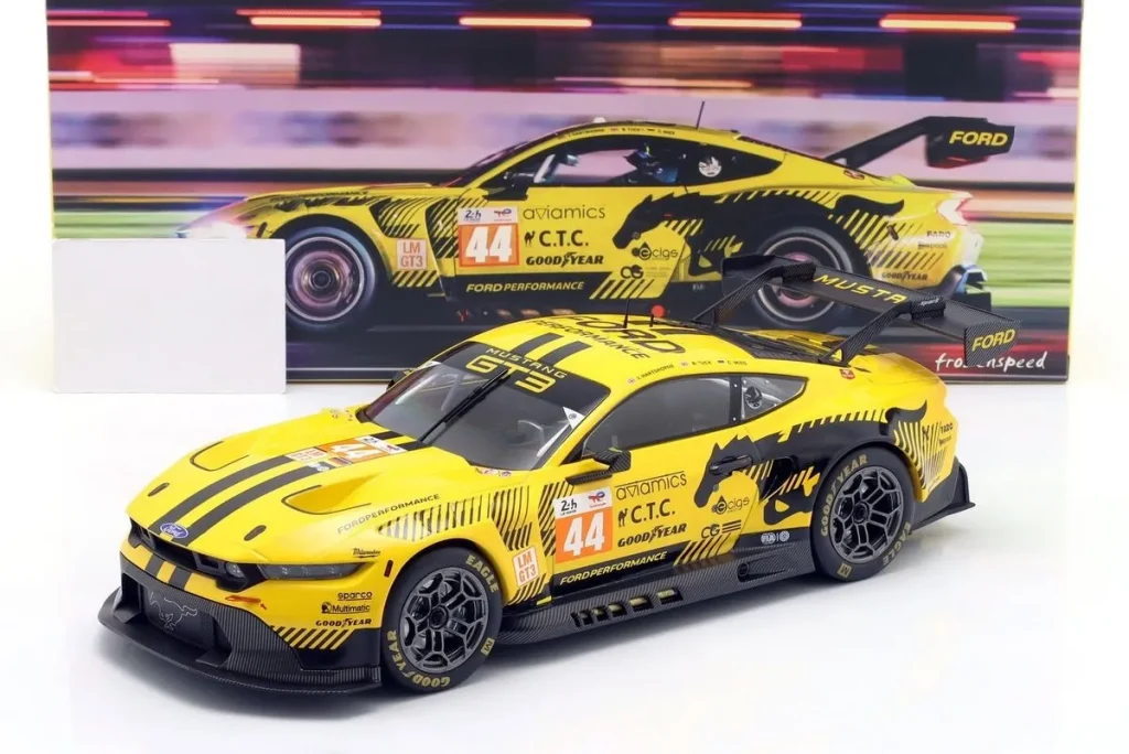โมเดลรถ 1:18 Ford Mustang GT3 #44 John Hartshorne, Ben Tuck, Christopher Mies 24 ชั่วโมง เลอมังส์ ปี 2024 Ixo