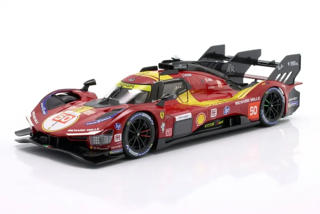โมเดลรถ 1:24 Ferrari 499P #50 Antonio Fuoco, Nicklas Nielsen, Miguel Molina 24 ชั่วโมง เลอมังส์ ปี 2025 Bburago