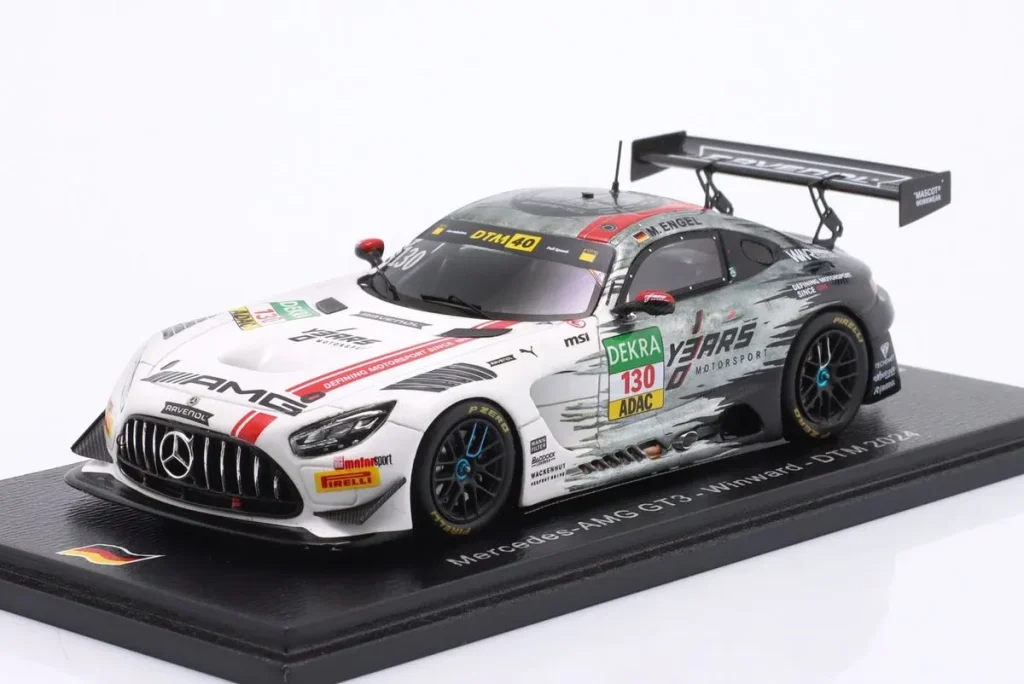โมเดลรถ 1:43 Mercedes-Benz AMG GT3 #130 Maro Engel DTM ปี 2024 Spark