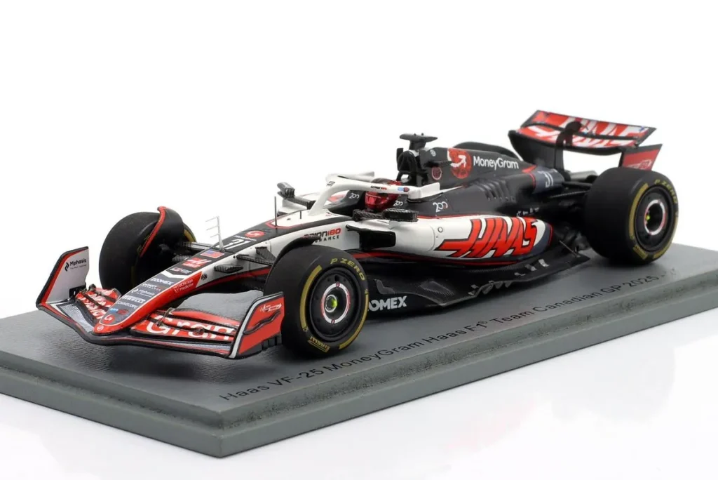 โมเดลรถ 1:43 Haas VF-25 #31 Esteban Ocon อันดับ 9 Kanada GP ฟอร์มูล่าวัน ปี 2025 Spark