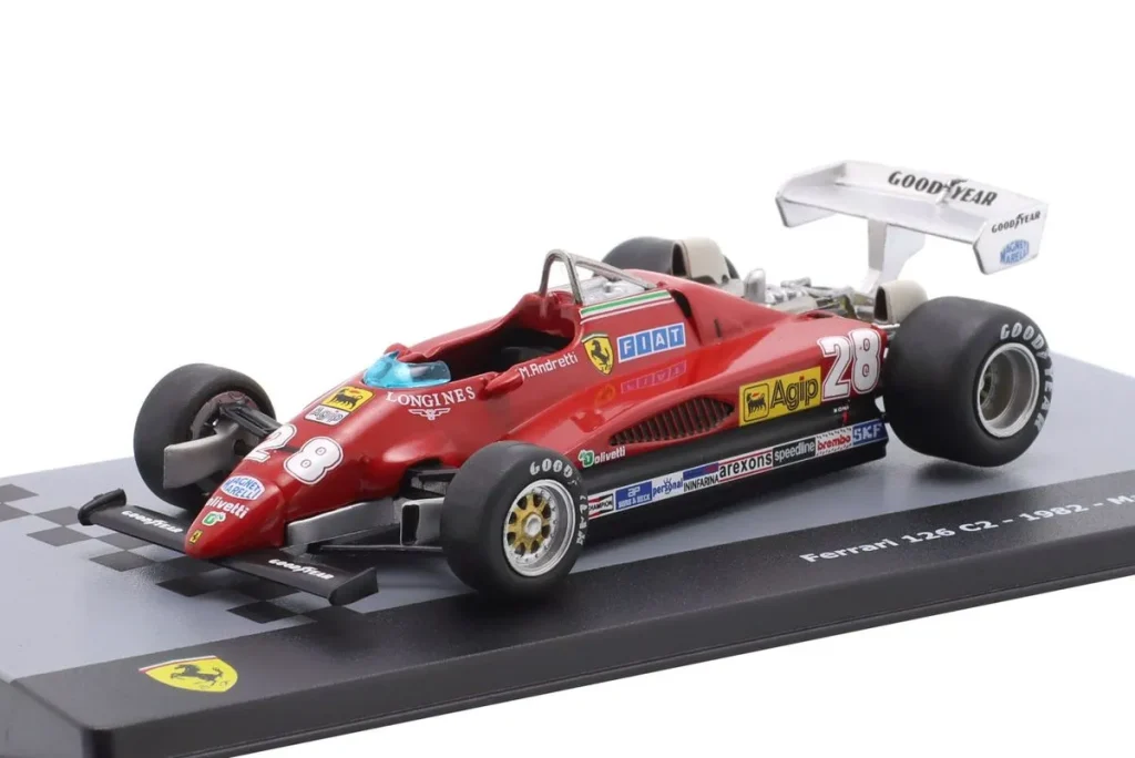 โมเดลรถ 1:43 Ferrari 126C2 #28 Mario Andretti ฟอร์มูล่าวัน ปี 1982 Altaya